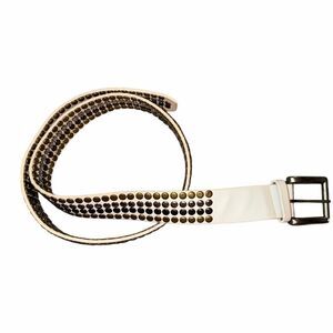 Xhileration white with silver and bronze studs- size xl